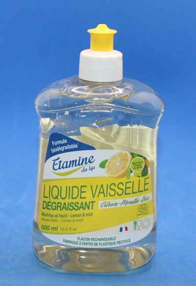 Etamine du Lys Liquide Vaisselle Citron-Menthe bio 500ml