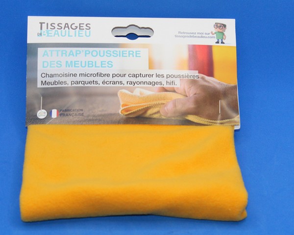 Tissage de Beaulieu Chamoisine Polaire Microfibre Jaune 40X50