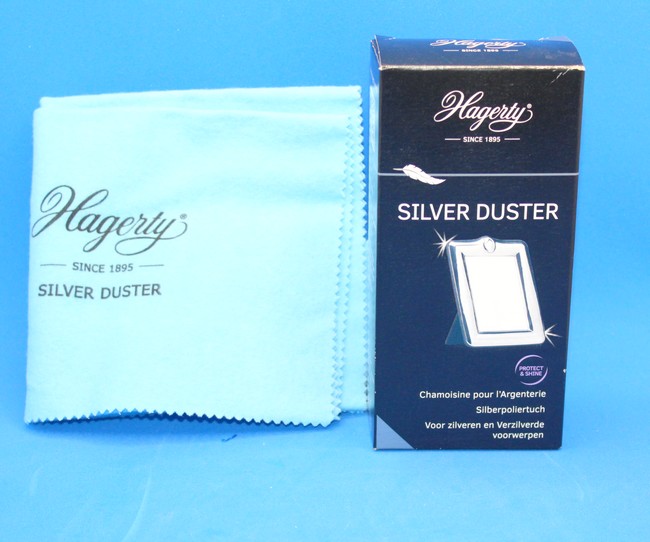 Hagerty Silver Duster Chiffon Argenterie 35x45cm bleu