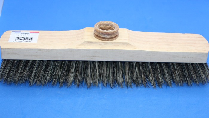 Balai Droit en Bois 25cm avec Douille Soie Grise sortie 45mm