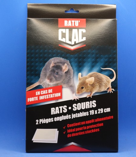Protecta ratuclac piège englué attractif rats 19x29 par 2