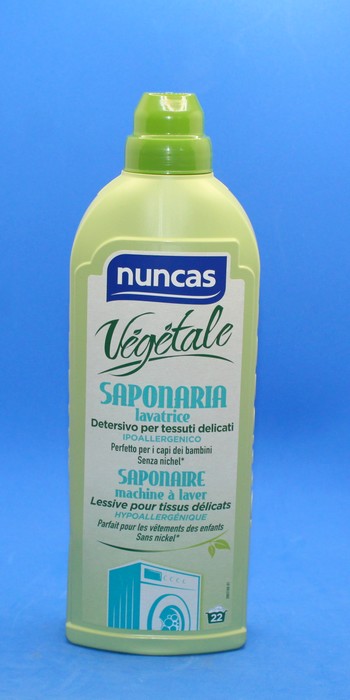 NUNCAS Lessive Végétale Saponaire Hypoallergnéique végétale 1l