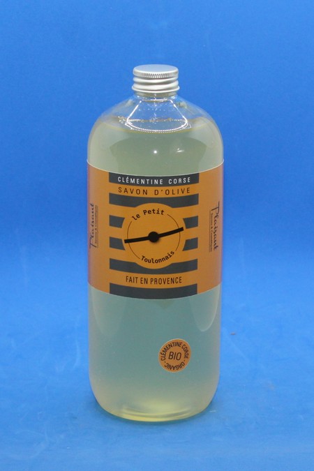 Le Toulonnais Savon Liquide Corporel Mains 1 litre Clémentine de Corse