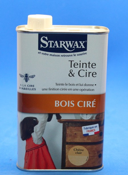 Starwax Cire Teignante - Teinte et Cire -  500ml Chêne Clair