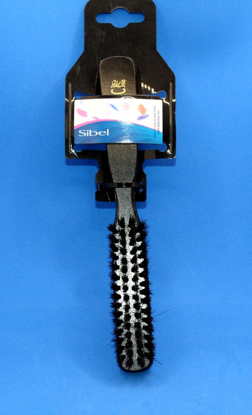 Brosse cheveux soie noir 4 rangs Classic