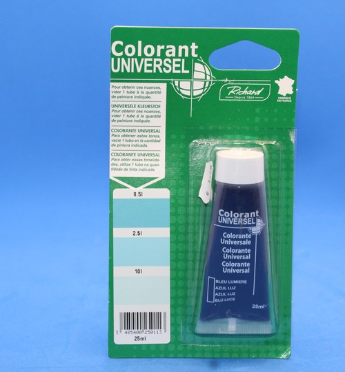 Colorant peinture tube BLEU LUMIERE 25 ml
