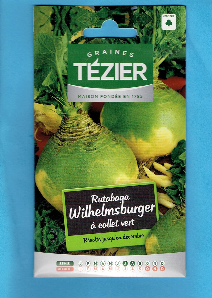 Tézier graine  Rutabaga Wilhelmsburger à collet vert 1*