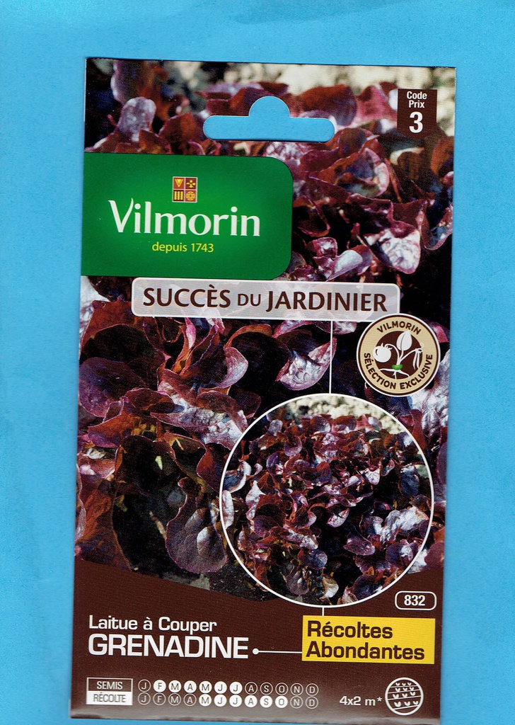Vilmorin  graine  Laitue à couper Grenadine 3g