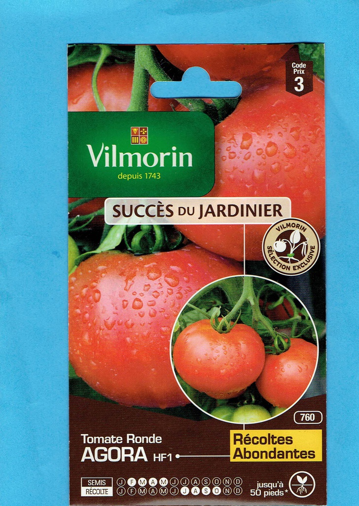 Vilmorin  graine  Tomate Ronde Agora HF1