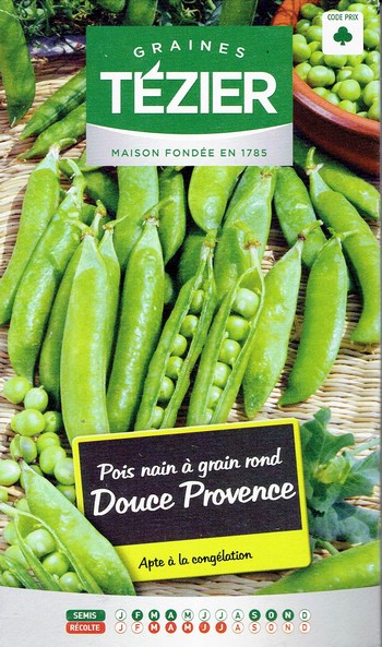 Tézier  graine  POIS NAIN à grain rond Douce Provence 200g - Série 1