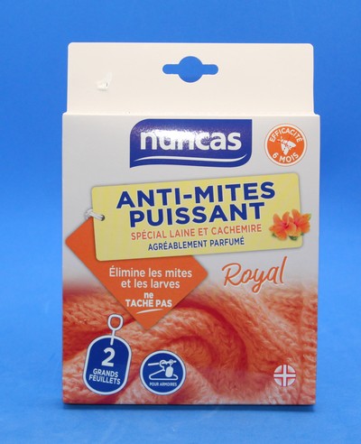 Nuncas Anti-Mites 2 plaquettes Armoires - parfum Royal