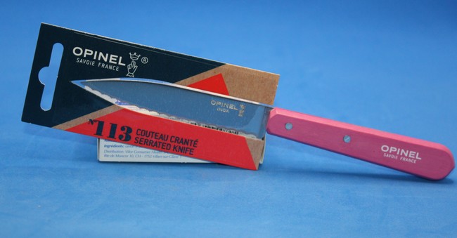 OPINEL Couteau Office Cranté 113 Manche FUSHIA