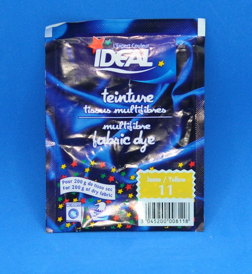 Ideal teinture tous tissus sachet 15g  Jaune 11