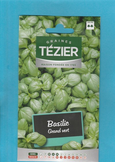 Tézier  graine Basilic Grand Vert 2.5g - série 2