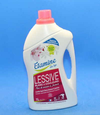 Etamine du Lys Lessive Liquide 1 L Fleur de Cerisier 20 lavages