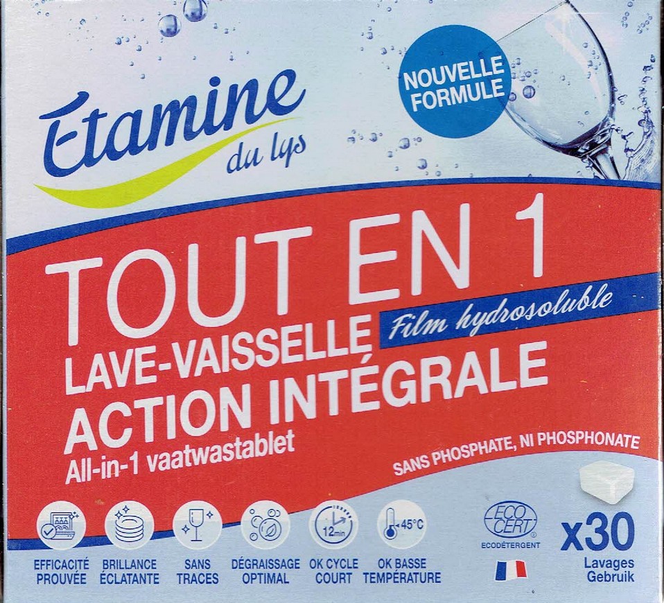 Etamine du Lys 30 tablettes Lave Vaisselle Tout En 1 360g