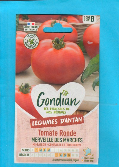 Gondian graine  Tomate Ronde d'Antan Merveille des Marchés 1.5g