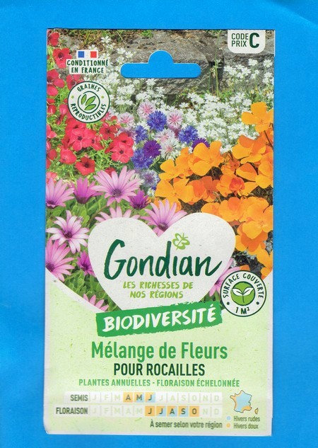 Gondian graine Mélange de Fleurs pour Rocailles 2g