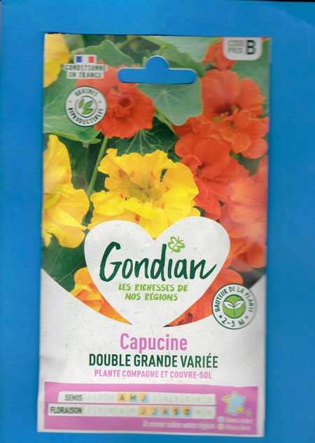Gondian graine Capucine Double Grande Variée 5g