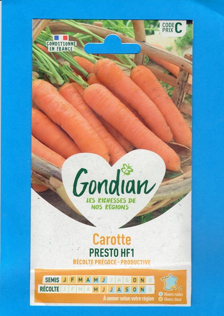 Gondian graine Carotte Presto HF1 2.5g