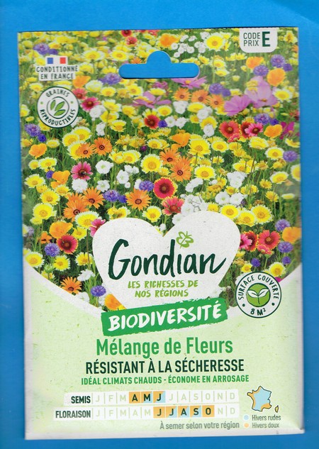 Gondian graine Mélange de Fleurs - résistant à la sécheresse - GM - 16g