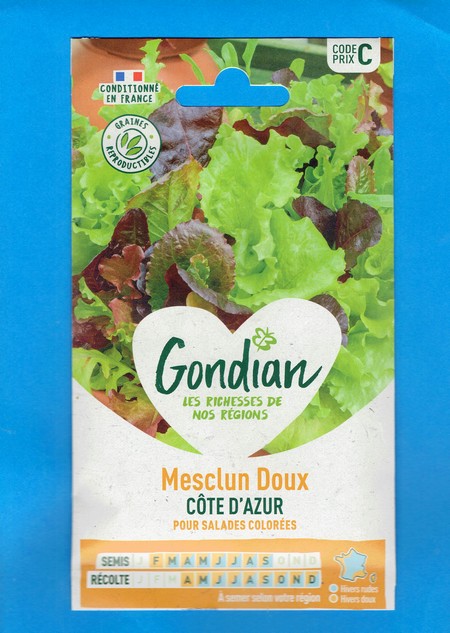 Gondian graine Mesclun Doux Côte d'Azur 7.5g