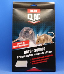 [DOD-106934-PIE-01028] Protecta ratuclac piège englué attractif rats 19x29 par 2