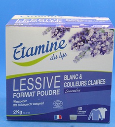 [530530] Etamine du Lys Lessive poudre  2kg Comp'active 40 lavages Blanc et Couleurs