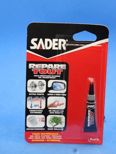 Sader Colle Multi-Usages Répare Tout – Colle Extra Forte Tous