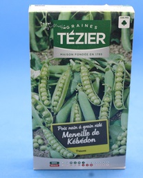 Tézier  graine  POIS NAIN à grain ridé 200g - merveille de Kélvédon Kelvedon