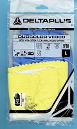 [VE330BJ09] Venitex gants de ménage renforcés Duocolor bleu jaunes 9/10 L VE330