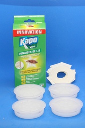 [3066] Kapo Piège pour Punaise des lits : 4 coupelles adhésives pour les pieds des lits réff. 3066